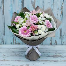 Букет цветов из:  Герберы, Альстромерии и Хризантемы в Павловский