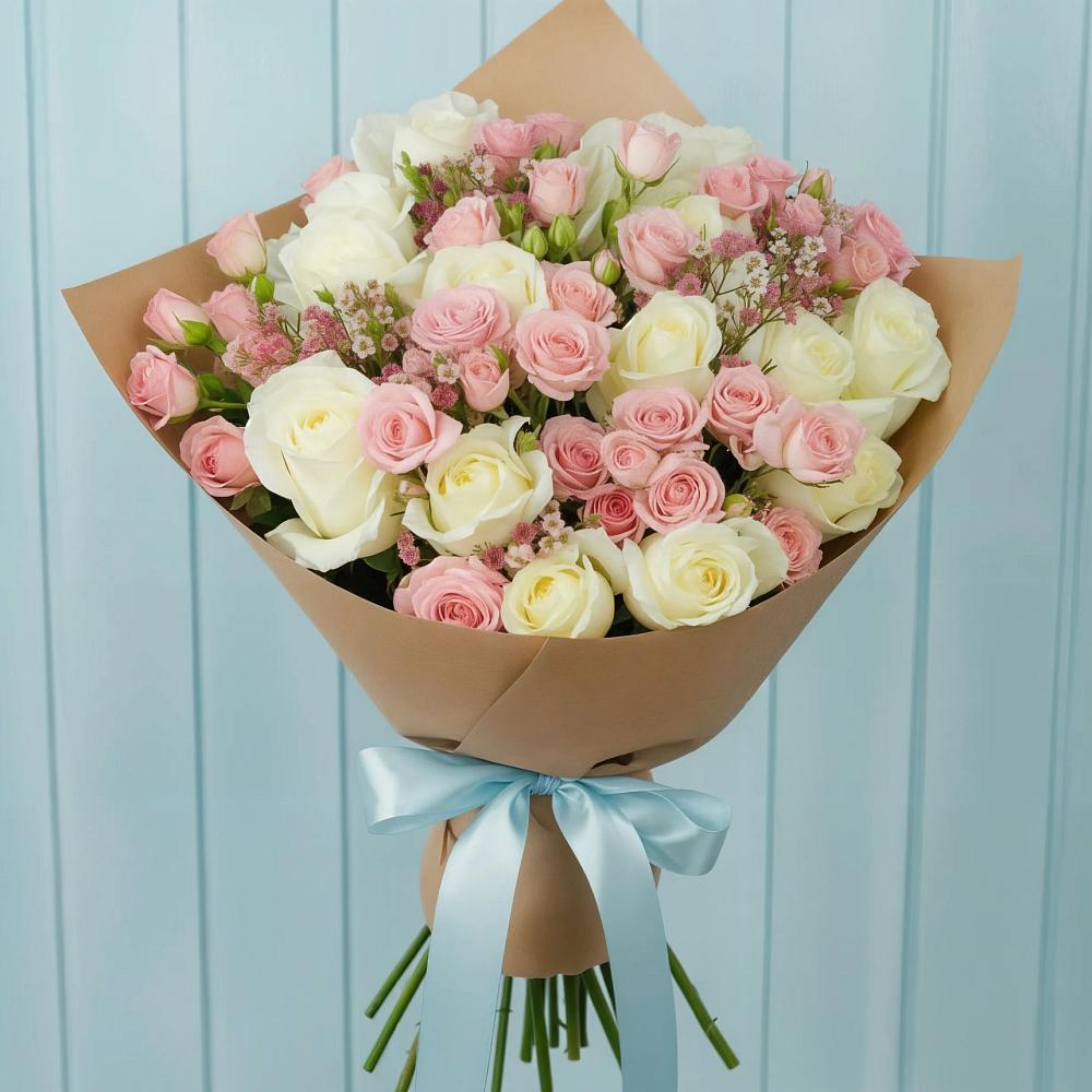 Букет цветов из: Розы в Павловский