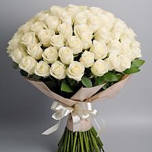 Букет 101 беля роза Белоснежка в Павловский
