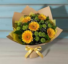 Букет цветов из:  Герберы и Хризантемы в Павловский