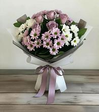 Букет цветов из:  Хризантемы и Розы #REPLACE_PRED# Павловский