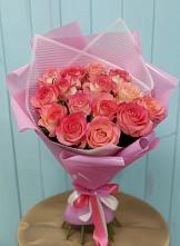 Букет 15 Розовых роз Равель в Павловский