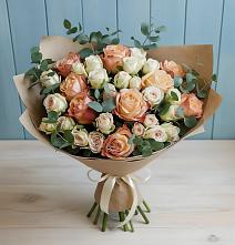 Букет цветов из:  Альстромерии и Розы в Павловский